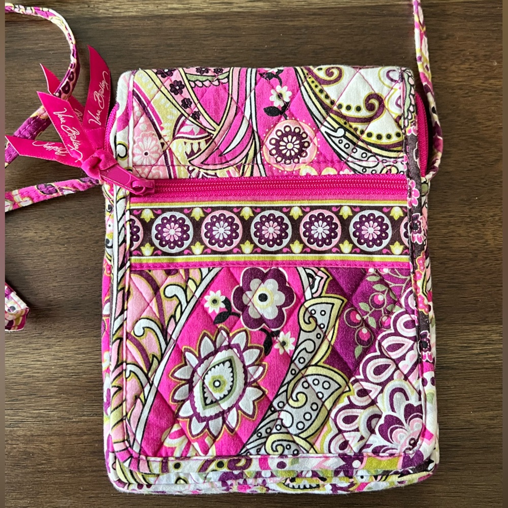Vera Bradley Floral Pink Crossbody Bag EUC